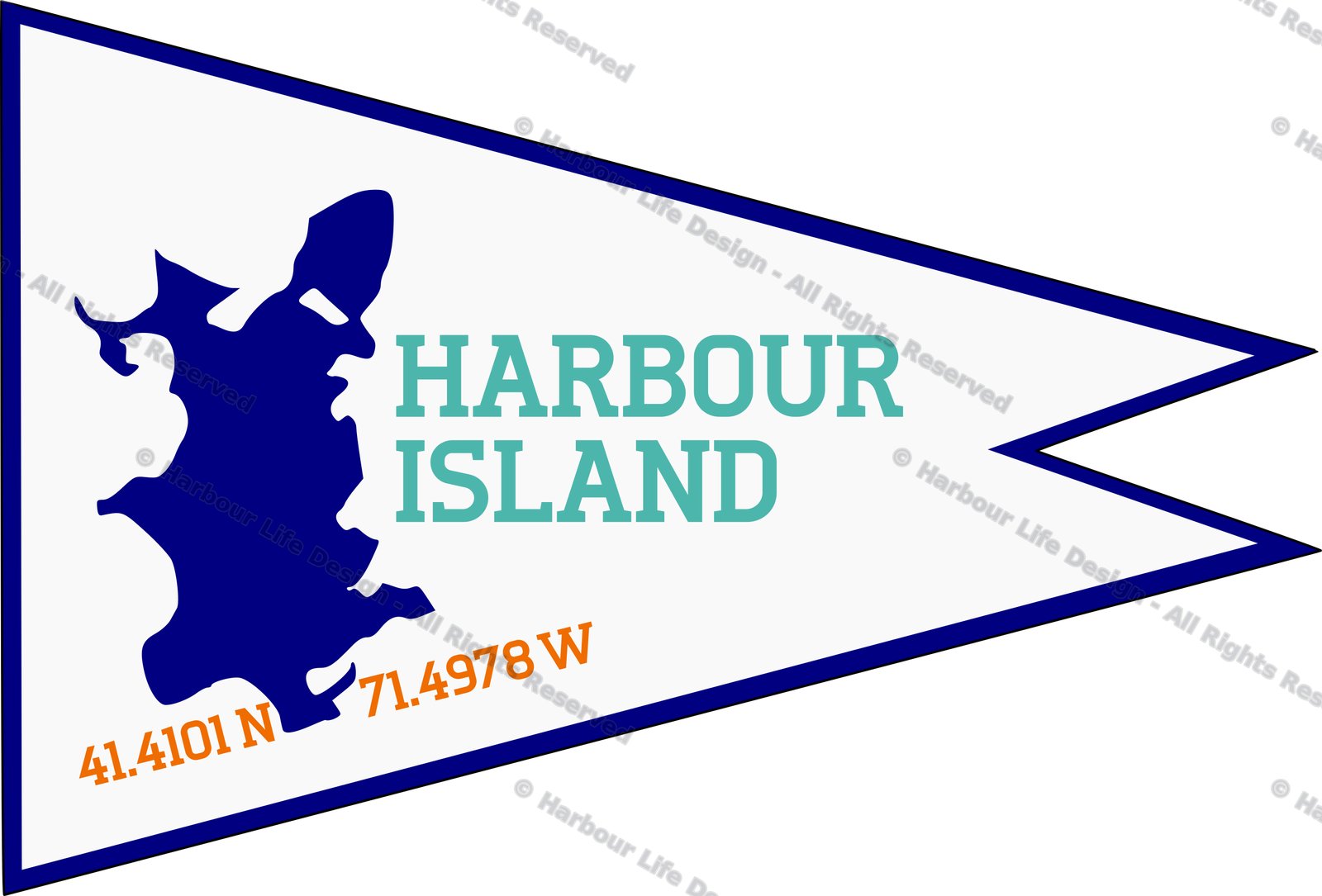 Harbour Island burgee flag design